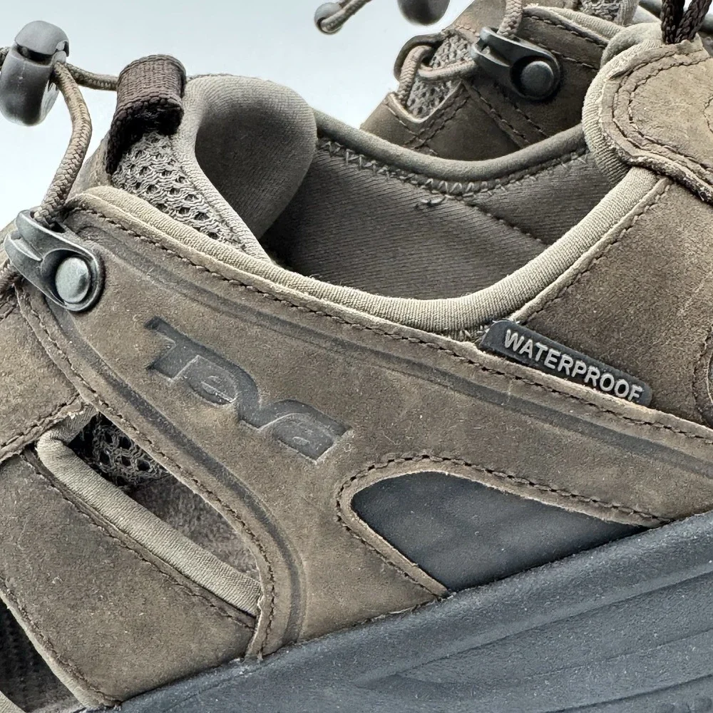 Teva Kimtah‎ Waterproof Leather Sandals Mens 8 Collapsible Heal Hiking Fishing